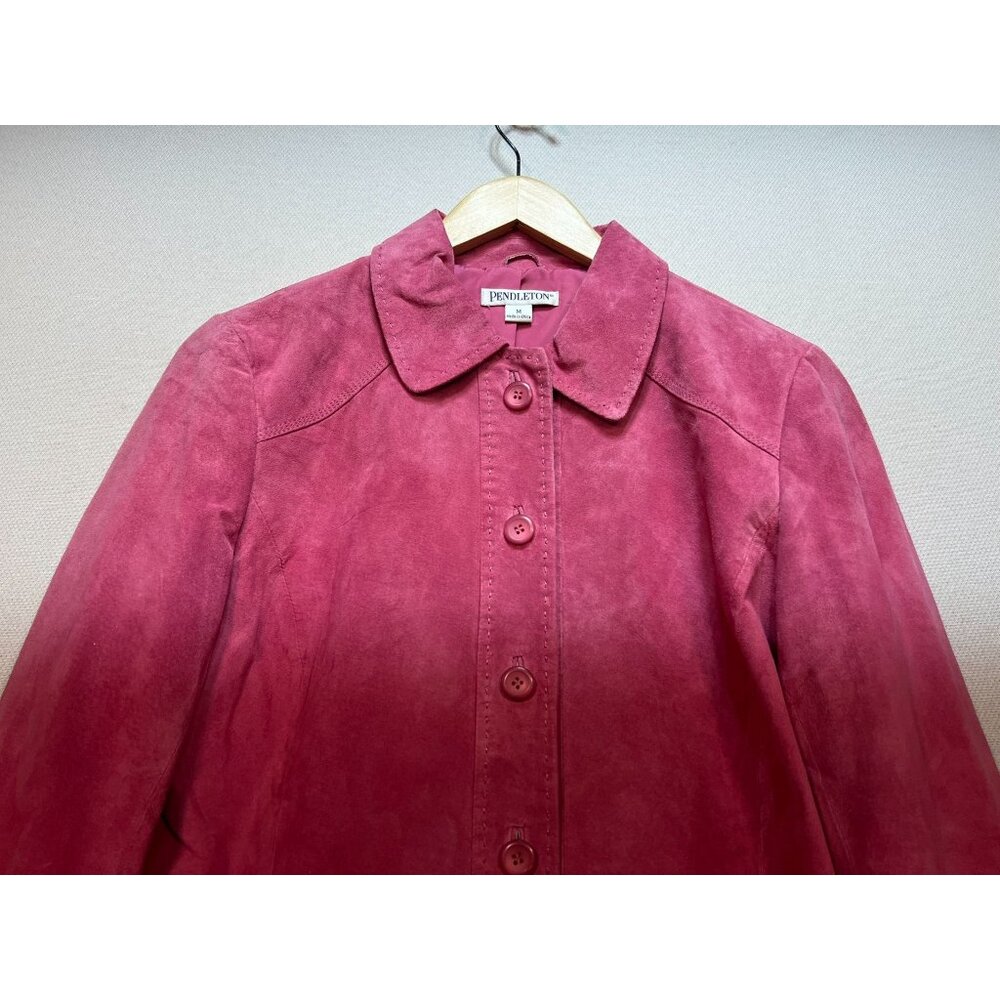 Pendleton Women's Button Front Leather Suede Jack… - image 5